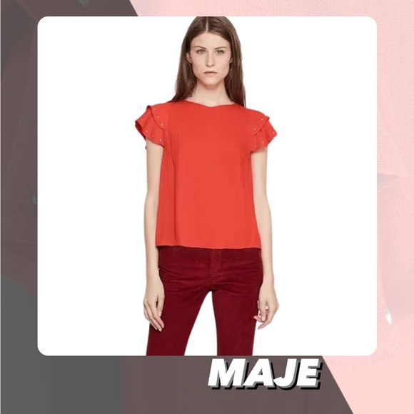 EUC Maje Lael Studded Top - Picture 1 of 10